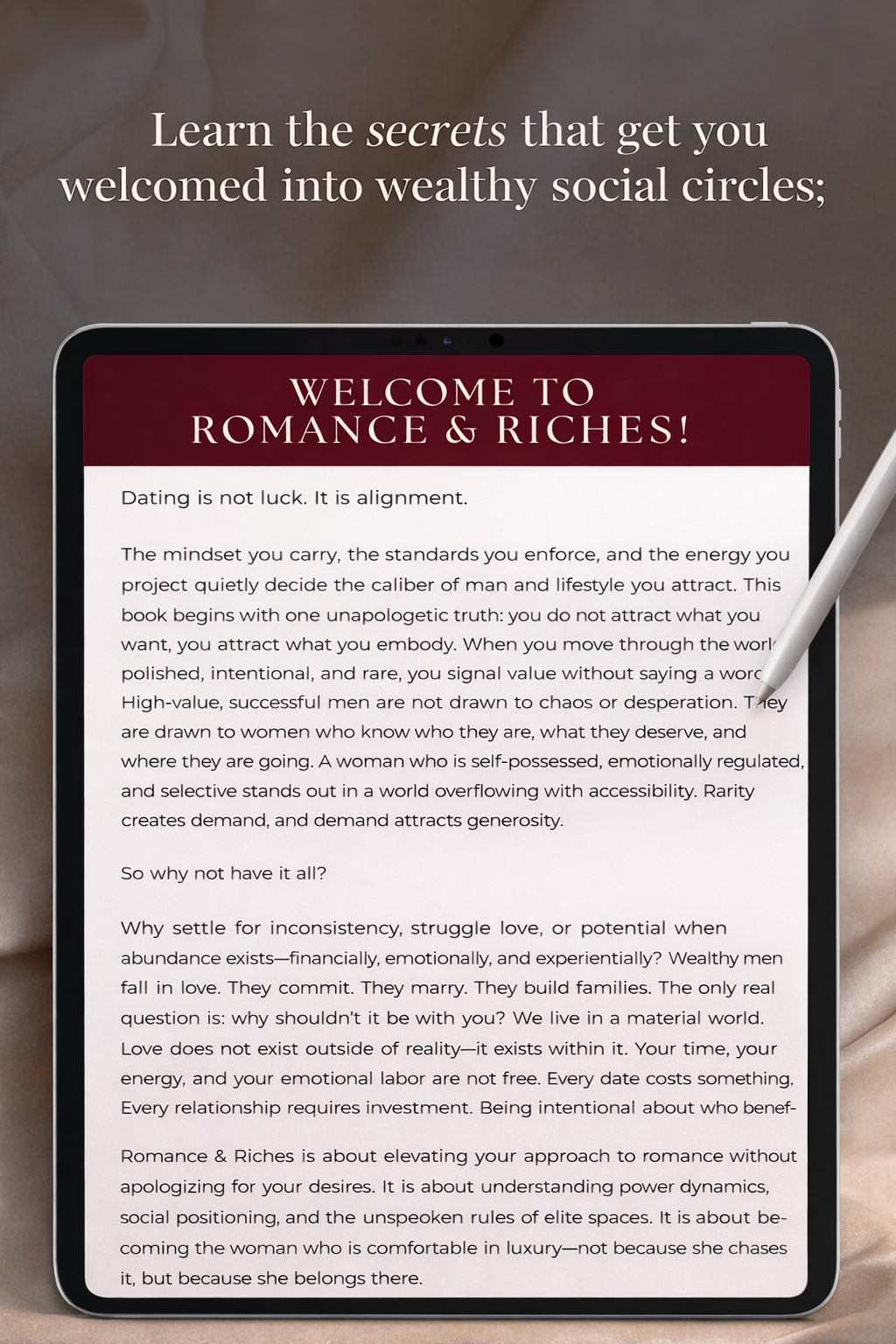 Romance & Riches: A Guide To Dating For Love and Luxury