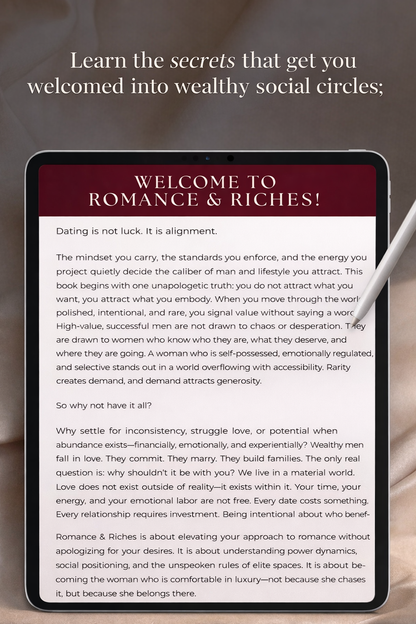 Romance & Riches: A Guide To Dating For Love and Luxury